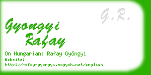 gyongyi rafay business card