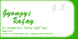 gyongyi rafay business card